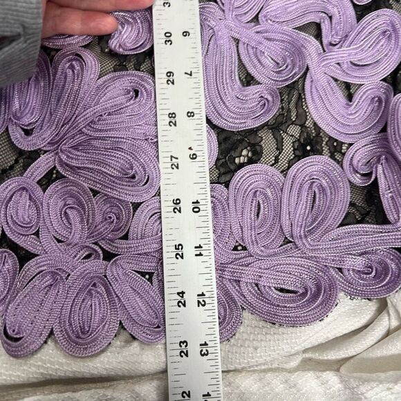 JS Collections Orchid Chianti Soutache Two Tone‎ Embroidered Lace Dress 10 Women - Picture 8 of 11